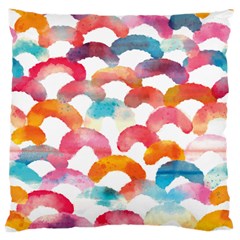 Rainbow Pattern Large Cushion Case (one Side) by designsbymallika