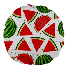 Watermelon Cuties White Large 18  Premium Flano Round Cushions by ConteMonfrey