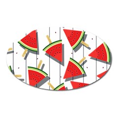 Watermelon Popsicle   Oval Magnet by ConteMonfrey