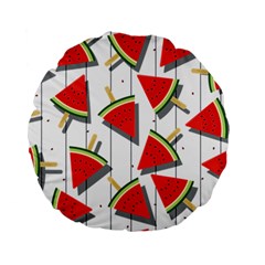 Watermelon Popsicle   Standard 15  Premium Flano Round Cushions by ConteMonfrey