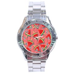 Red Watermelon Popsicle Stainless Steel Analogue Watch by ConteMonfrey