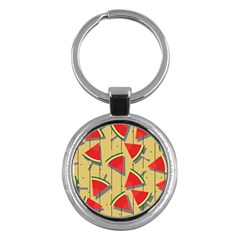 Pastel Watermelon Popsicle Key Chain (Round)