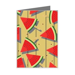 Pastel Watermelon Popsicle Mini Greeting Card by ConteMonfrey