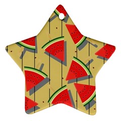 Pastel Watermelon Popsicle Star Ornament (two Sides) by ConteMonfrey