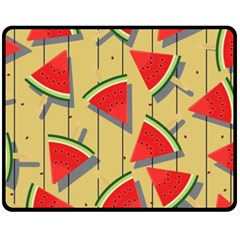 Pastel Watermelon Popsicle Fleece Blanket (medium)  by ConteMonfrey