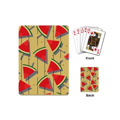 Pastel Watermelon Popsicle Playing Cards Single Design (Mini)