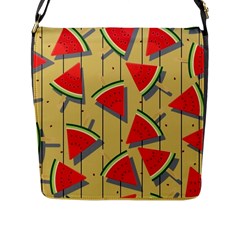 Pastel Watermelon Popsicle Flap Closure Messenger Bag (l)