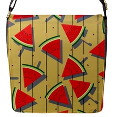 Pastel Watermelon Popsicle Flap Closure Messenger Bag (S)