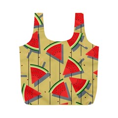 Pastel Watermelon Popsicle Full Print Recycle Bag (M)