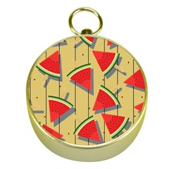 Pastel Watermelon Popsicle Gold Compasses