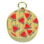 Pastel Watermelon Popsicle Gold Compasses Front