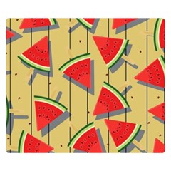 Pastel Watermelon Popsicle Double Sided Flano Blanket (Small) 