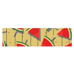 Pastel Watermelon Popsicle Oblong Satin Scarf (16  x 60 )