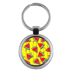 Yellow Watermelon Popsicle  Key Chain (round) by ConteMonfrey