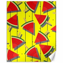 Yellow Watermelon Popsicle  Canvas 11  X 14 