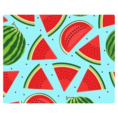 Blue Watermelon Double Sided Flano Blanket (medium)  by ConteMonfrey