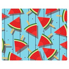 Blue Watermelon Popsicle  Double Sided Flano Blanket (medium)  by ConteMonfrey