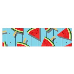 Blue Watermelon Popsicle  Oblong Satin Scarf (16  X 60 ) by ConteMonfrey