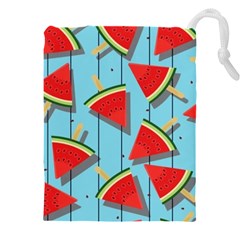 Blue Watermelon Popsicle  Drawstring Pouch (4xl) by ConteMonfrey