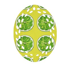 Yellow Lemonade  Oval Filigree Ornament (two Sides) by ConteMonfrey