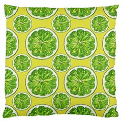 Lemon Cut Large Flano Cushion Case (two Sides) by ConteMonfrey