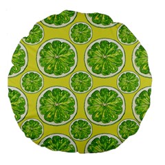 Lemon Cut Large 18  Premium Flano Round Cushions by ConteMonfrey