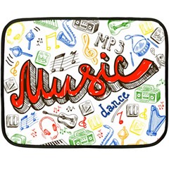 Music-color-elements Double Sided Fleece Blanket (mini)  by Wegoenart