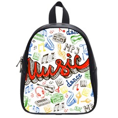 Music-color-elements School Bag (small) by Wegoenart