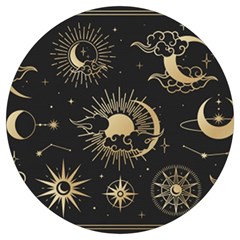 Asian-set-with-clouds-moon-sun-stars-vector-collection-oriental-chinese-japanese-korean-style Round Trivet