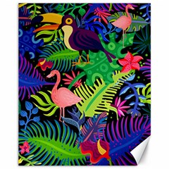 Tropical-exotic-colors-seamless-pattern Canvas 11  X 14 