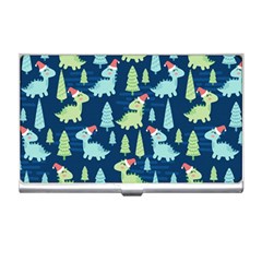 Cute-dinosaurs-animal-seamless-pattern-doodle-dino-winter-theme Business Card Holder by Wegoenart