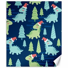 Cute-dinosaurs-animal-seamless-pattern-doodle-dino-winter-theme Canvas 8  X 10  by Wegoenart