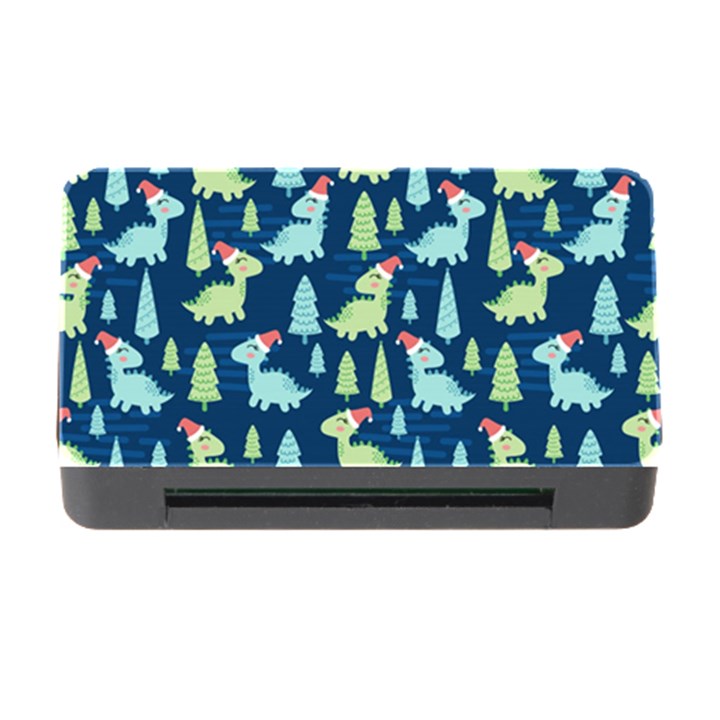 Cute-dinosaurs-animal-seamless-pattern-doodle-dino-winter-theme Memory Card Reader with CF