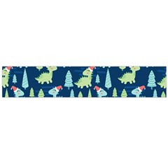 Cute-dinosaurs-animal-seamless-pattern-doodle-dino-winter-theme Large Flano Scarf  by Wegoenart