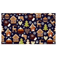 Winter-seamless-patterns-with-gingerbread-cookies-holiday-background Banner And Sign 7  X 4  by Wegoenart