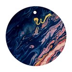 Liquid abstract paint texture Ornament (Round) Front