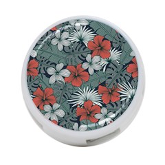 Seamless-floral-pattern-with-tropical-flowers 4-port Usb Hub (one Side) by Wegoenart