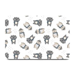 Cute Seamless Pattern With Koala Panda Bear Plate Mats by Wegoenart