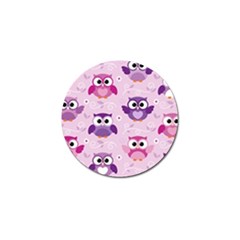 Seamless Cute Colourfull Owl Kids Pattern Golf Ball Marker (10 Pack) by Wegoenart