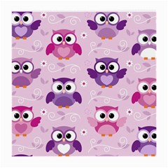 Seamless Cute Colourfull Owl Kids Pattern Medium Glasses Cloth (2 Sides) by Wegoenart