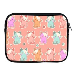 Cute Kawaii Kittens Seamless Pattern Apple Ipad 2/3/4 Zipper Cases