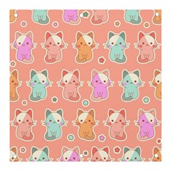 Cute Kawaii Kittens Seamless Pattern Banner And Sign 3  X 3  by Wegoenart