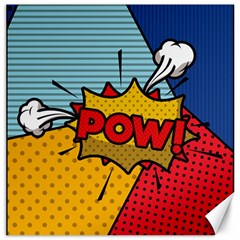 Pow Word Pop Art Style Expression Vector Canvas 12  X 12  by Wegoenart