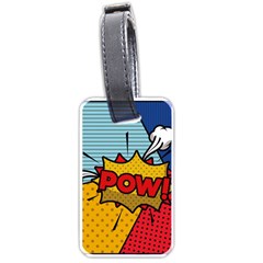 Pow Word Pop Art Style Expression Vector Luggage Tag (one Side)