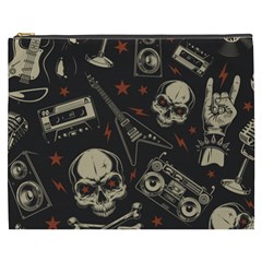 Grunge Seamless Pattern With Skulls Cosmetic Bag (xxxl) by Wegoenart