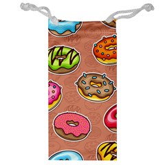 Doughnut Doodle Colorful Seamless Pattern Jewelry Bag by Wegoenart