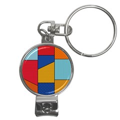 Dotted Colors Background Pop Art Style Vector Nail Clippers Key Chain