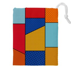 Dotted Colors Background Pop Art Style Vector Drawstring Pouch (4xl) by Wegoenart