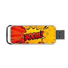 Explosion Boom Pop Art Style Portable Usb Flash (two Sides) by Wegoenart