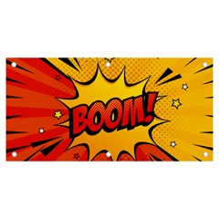 Explosion Boom Pop Art Style Banner And Sign 6  X 3  by Wegoenart